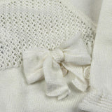 Le Coconne Tutina Tinta Unita con Applicazione Fiocco per Neonata LCN0586 PANNA LE COCONNE 