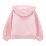 MONNALISA felpa con zip e cappuccio tinta unita con orsi brillantinati Rosa per Neonata 39D802 ROSA MONNALISA 