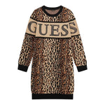 GUESS abito in maglia tinta unita con fantasia maculata Beige per Bambina J4BK17Z3I50 BEIGE GUESS 