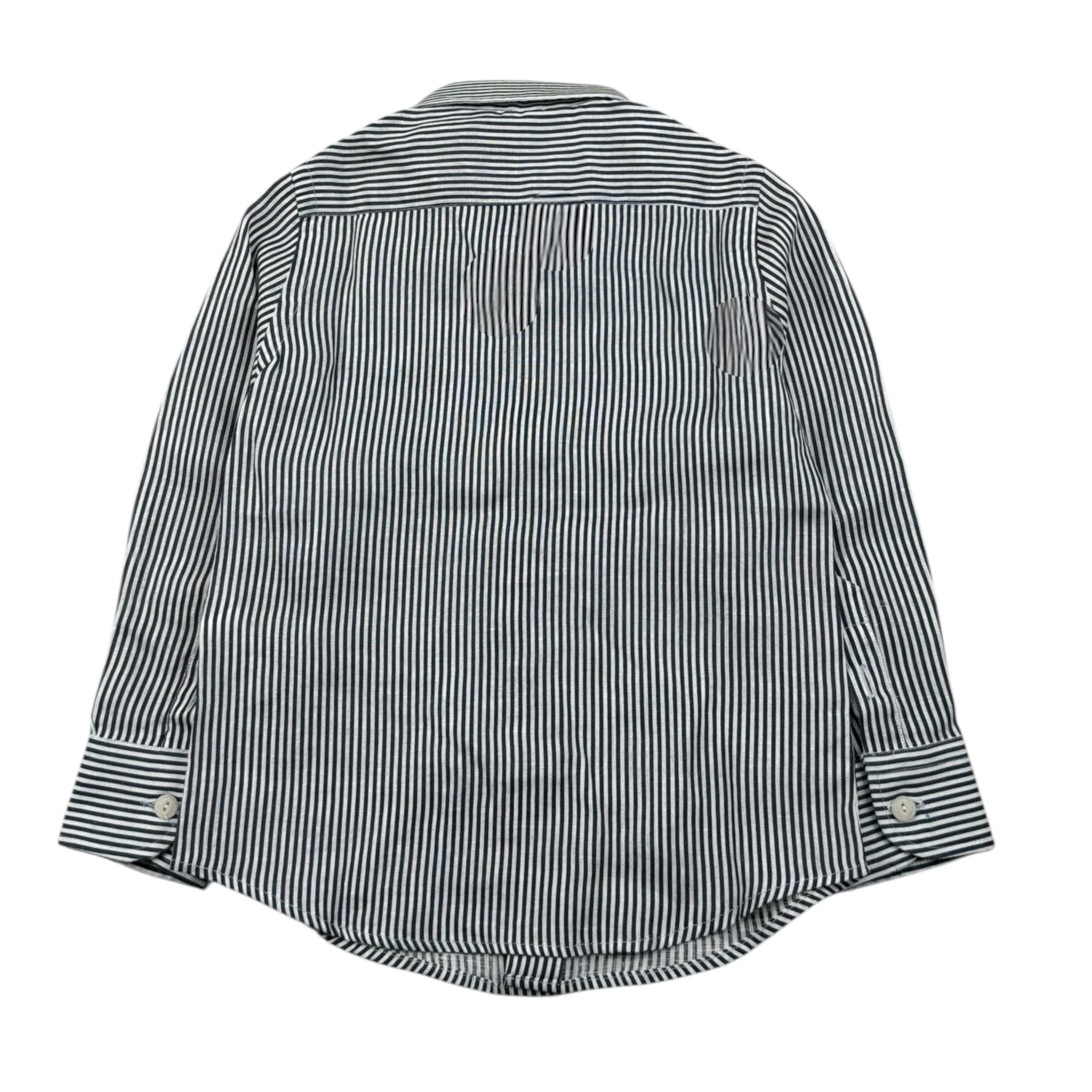 Saint Barth Camicia Manica Lunga Fantasia A Righe per Neonato AGN000101183 BLU SAINT BARTH 