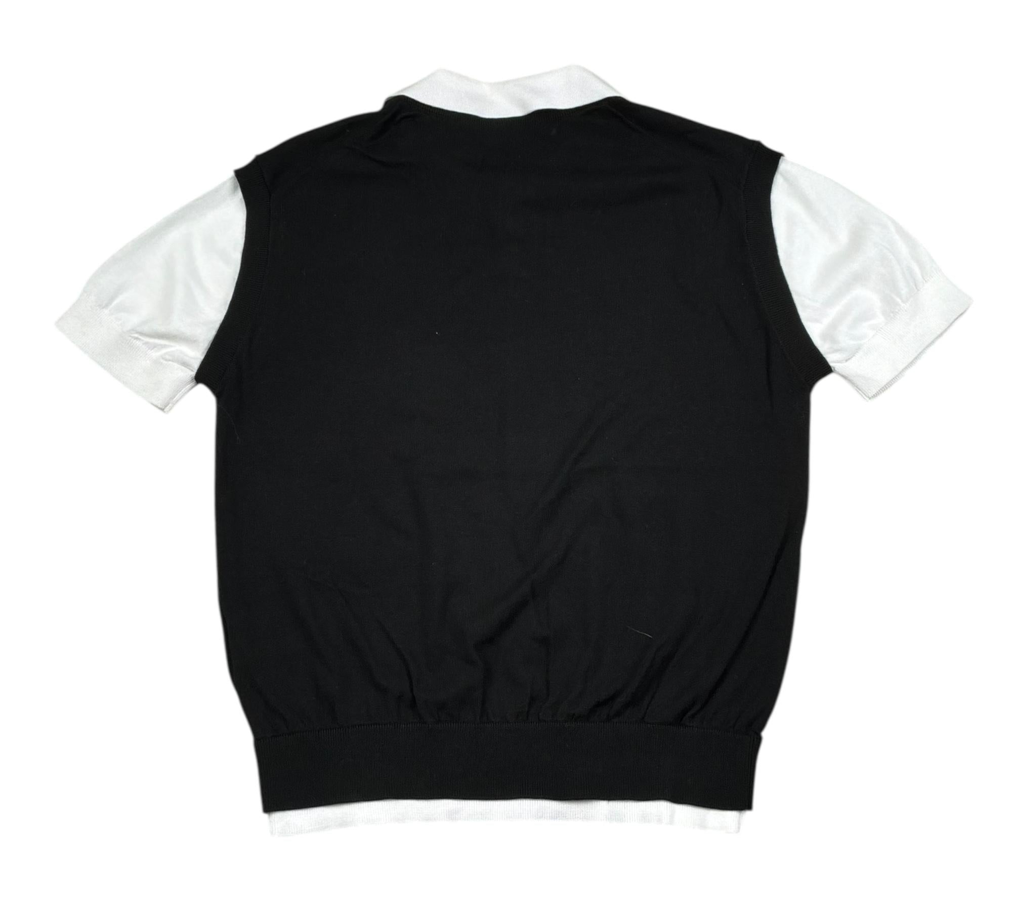 Paolo Pecora Polo Mezza Manica con Finto Gilet per Bambino PP4271 NERO PAOLO PECORA 