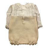 PAZ RODRIGUEZ pagliaccetto manica lunga bicolore Panna per Neonata 0051110722 PANNA PAZ RODRIGUEZ 