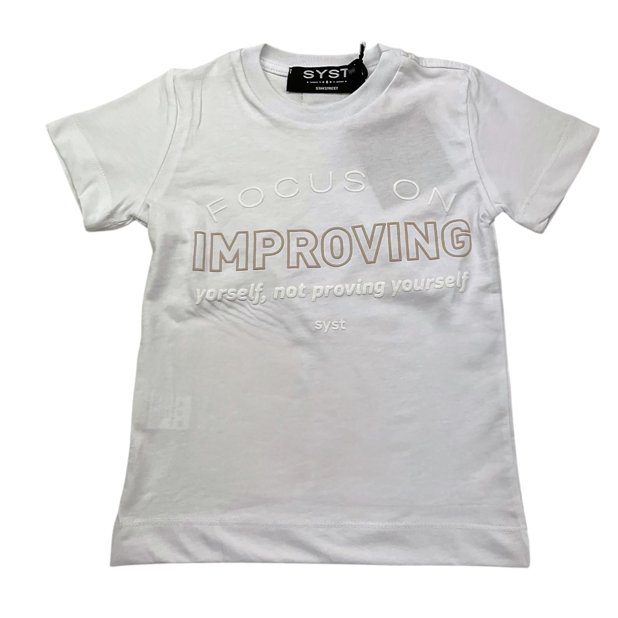 STAY STREET t-shirt girocollo tinta unita con stampa Bianco per Bambino TB3005 BIANCO STAY STREET 