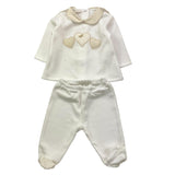 NINNAOH completo 2pz maglia-ghettina tinta unita Bianco per Neonata I2376C BIANCO NINNAOH 