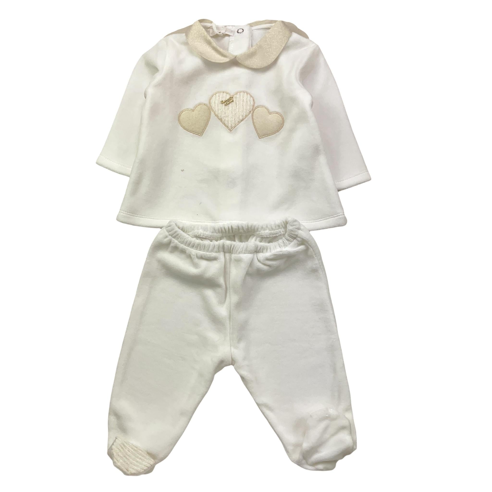 NINNAOH completo 2pz maglia-ghettina tinta unita Bianco per Neonata I2376C BIANCO NINNAOH 