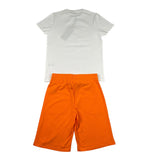 Daniele Alessandrini Completo 2 Pezzi T-Shirt-Bermuda Bicolore per Bambino 1236K00355 BIANCO/ARANCIONE DANIELE ALESSANDRINI 