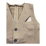 John Twing Gilet Tinta Unita con Stampe per Bambino JT243 SABBIA JOHN TWING 