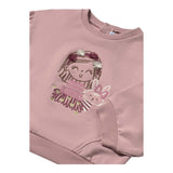 MAYORAL felpa girocollo tinta unita con stampa Rosa per Neonata 247613 ROSA MAYORAL 