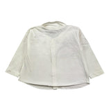 Aventiquattrore Langarm-Shirt in Unifarbe mit Tasche in Creme für Babys