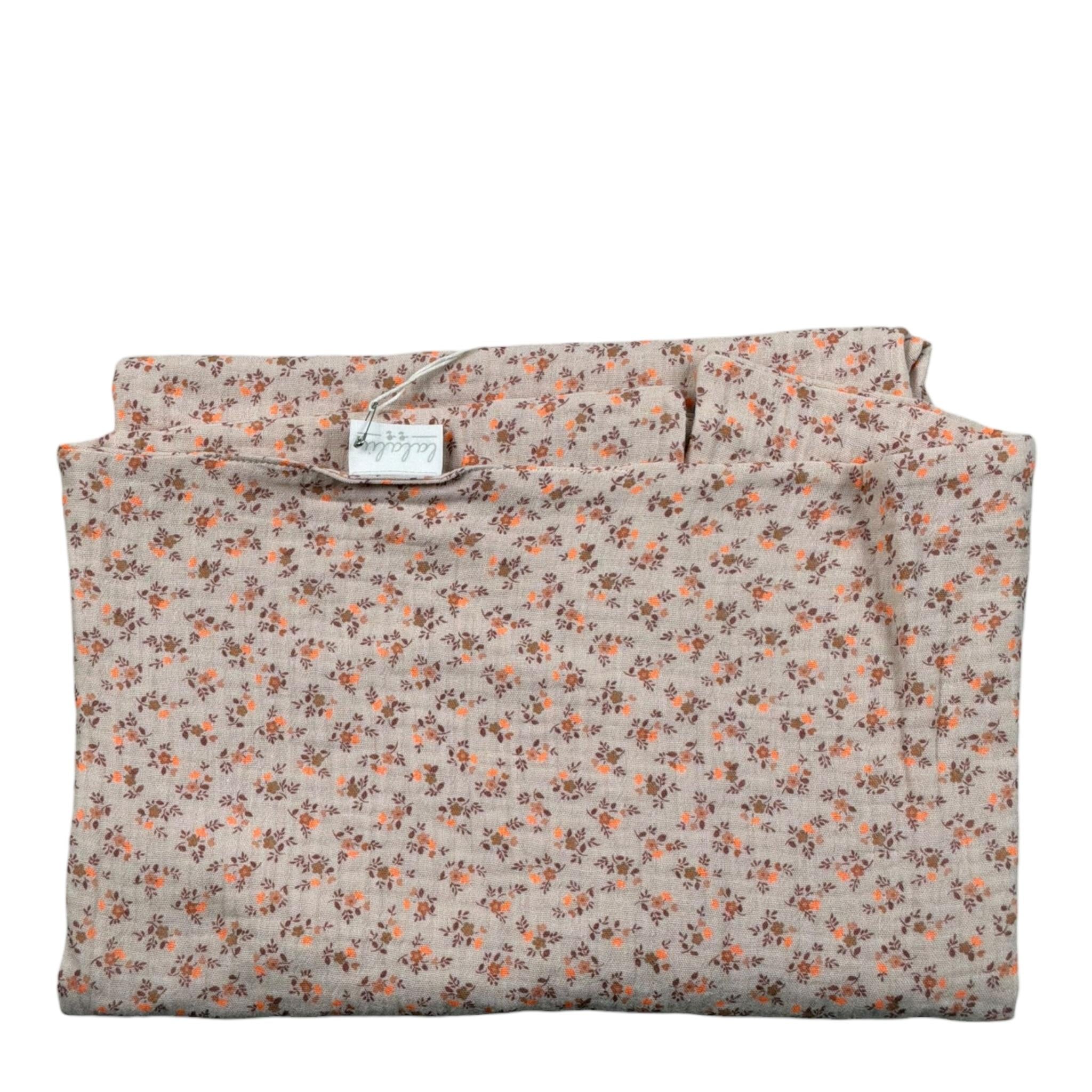 Lalalu' Coperta tinta unita con Stampa Rosa per Neonata COL21L ROSA LALALU' 