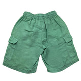 Daniele Alessandrini Einfarbige Bermudashorts mit elastischer Taille Grün für Jungen