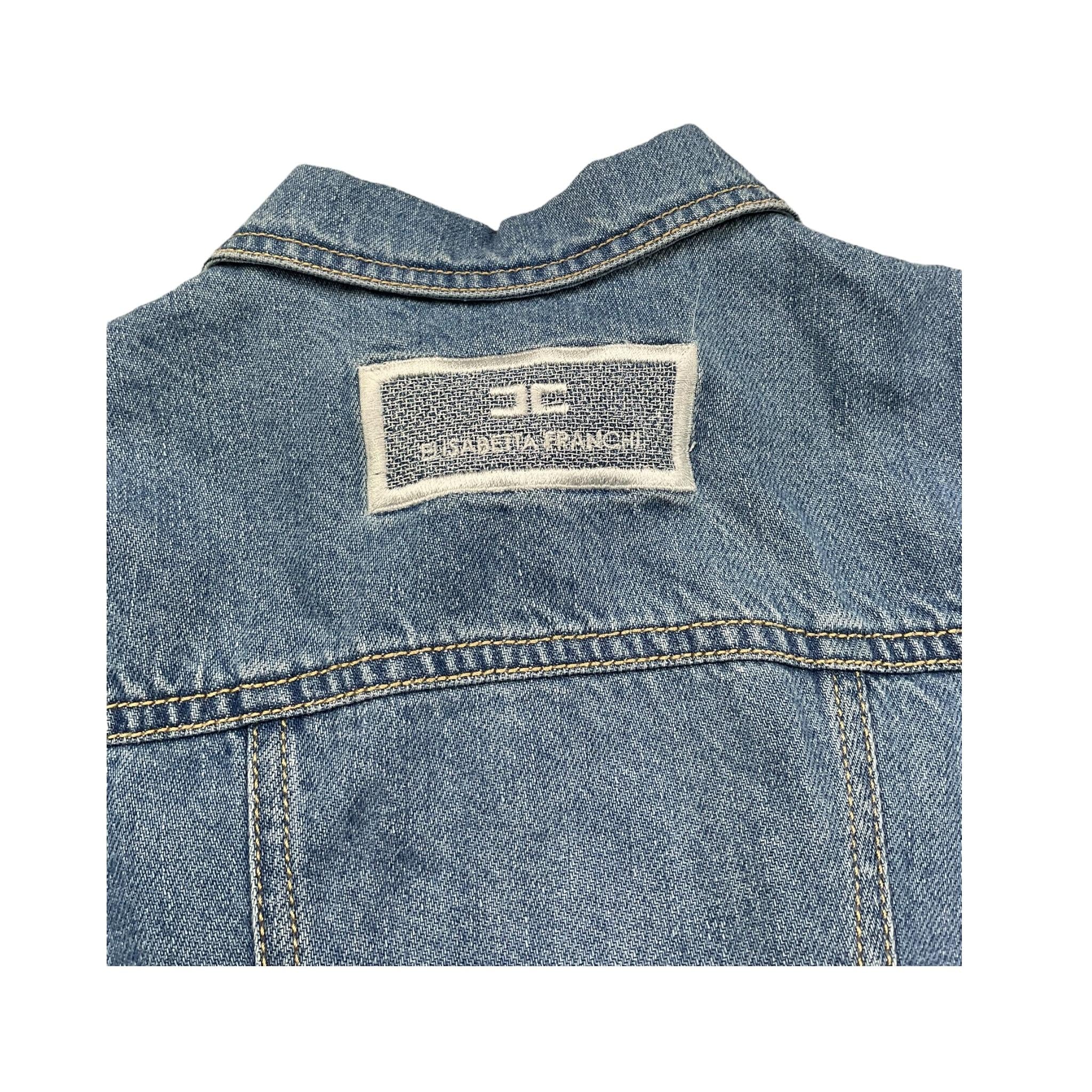 Elisabetta Franchi camicia Manica Lunga Tinta Unita In Denim per Bambina EFGB123XX AZZURRO ELISABETTA FRANCHI 