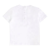 Balmain T-Shirt Girocollo Tinta Unita con Stampa per Neonato BW8641 BIANCO BALMAIN 