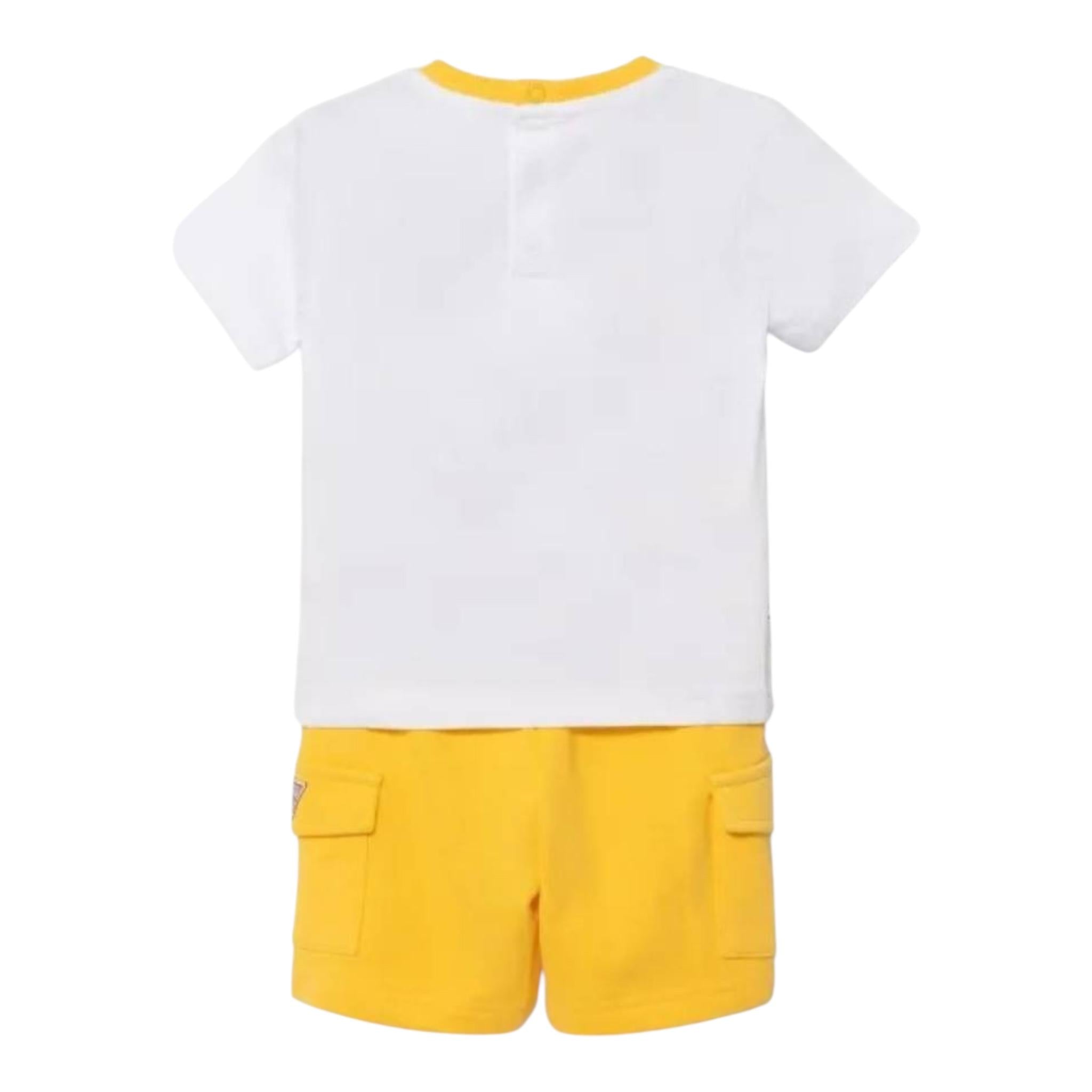 Guess Completo 2 Pezzi T-Shirt -Bermuda per Neonato I5RG06K8H BIANCO GUESS 