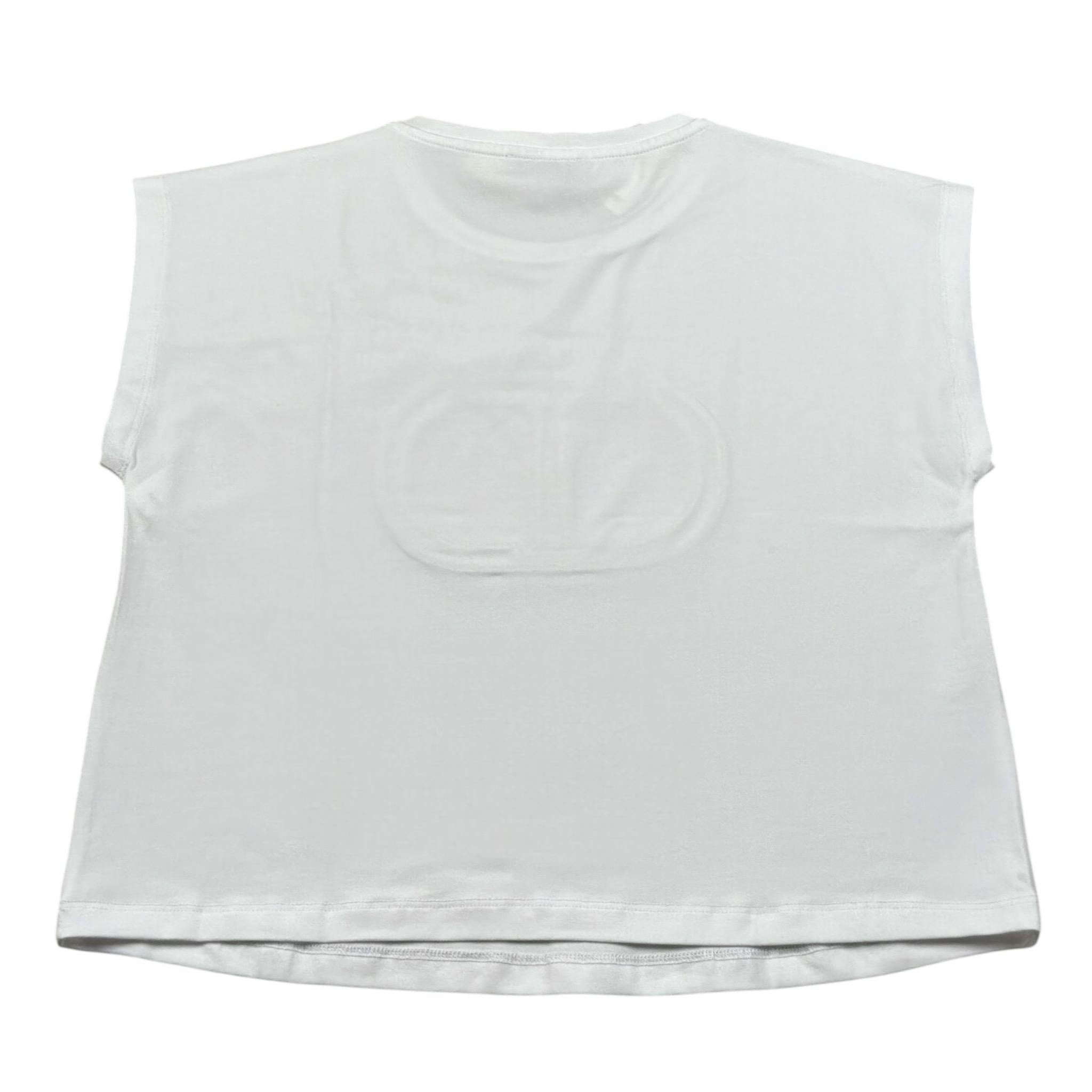 Twinset T-Shirt Girocollo tinta unita con Stampa Bianco per Bambina 251GJ2QR1X BIANCO TWINSET 