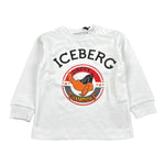Iceberg Shirt Girocollo Tinta Unita con Stampa per Neonato TSICE5328B BIANCO ICEBERG 