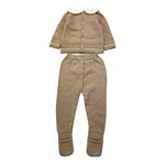 Paz Rodriguez Completo 2 Pezzi Maglia-Ghettina Tinta Unita con Colletto per Neonata 003121896 BEIGE PAZ RODRIGUEZ 