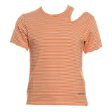 Vicolo T-Shirt Streifenmuster zweifarbig orange für Mädchen