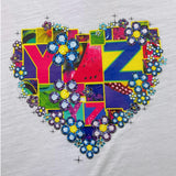Yes Zee Mädchen Einfarbiges Rundhals-T-Shirt mit Print Weiß