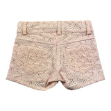Little Bear Short Einfarbig Perforiert Mit Verstellbarer Taille Rosa Für Baby Mädchen