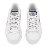 Diadora Sneakers Einfarbig mit Schnürsenkeln und Pailletten Weiß für Mädchen