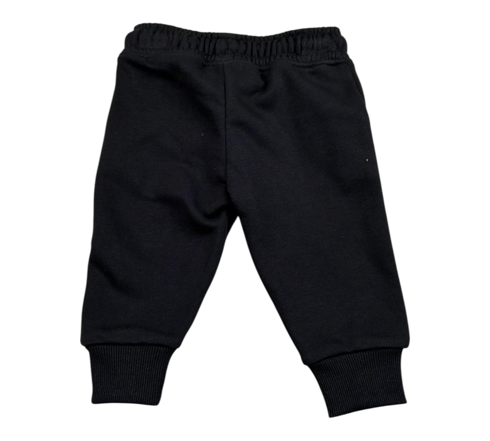 John Richmond Pantalone Tuta Tinta Unita con Logo per Neonato RIP26003PA NERO JOHN RICHMOND 