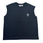 Yes London Canotta Girocollo Tinta Unita con Logo per Bambino JR2138 NERO YES LONDON 
