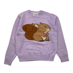 SAINT BARTH maglia girocollo tinta unita con stampa Lilla per Bambina SQUIRRELL LILLA SAINT BARTH 