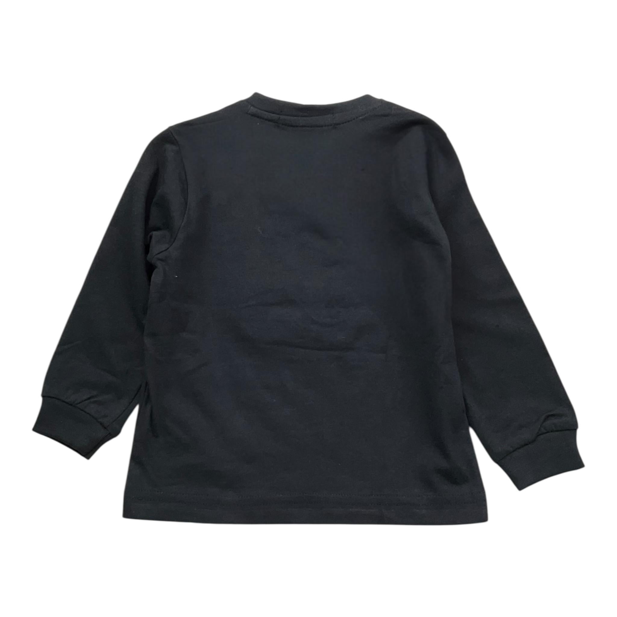 NEVER TOO shirt girocollo tinta unita con stampa Nero per Neonato NT2164BXN NERO NEVER TOO 