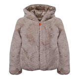 SUNS  giubbino tinta unita reversibile in pelliccia Beige per Bambina GBS5355D BEIGE SUNS 