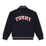TOMMY HILFIGER felpa tinta unita con bottoni e stampa Blu per Bambino KS0KS00570 BLU TOMMY HILFIGER 