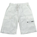 Moschino Bermuda Tinta Unita con Elastico In Vita per Bambino HUQ02I BIANCO MOSCHINO 
