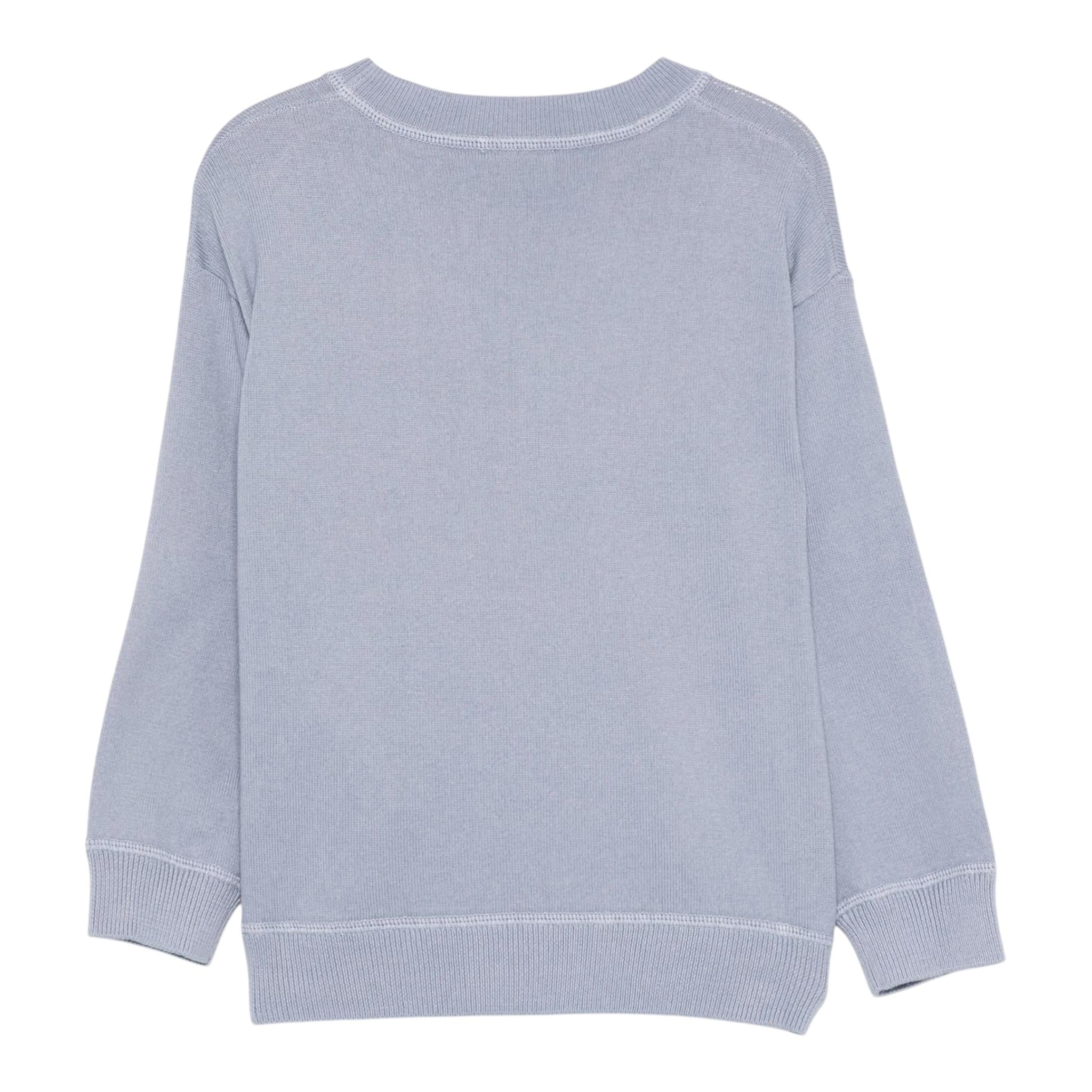 Il Gufo Maglia Girocollo Tinta Unita per Bambina P25MA479EM110 AZZURRO POLVERE IL GUFO 