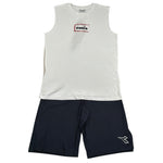 Diadora Completo 2 Pezzi Canotta-Bermuda per Bambino 102181712 BIANCO/BLU DIADORA 