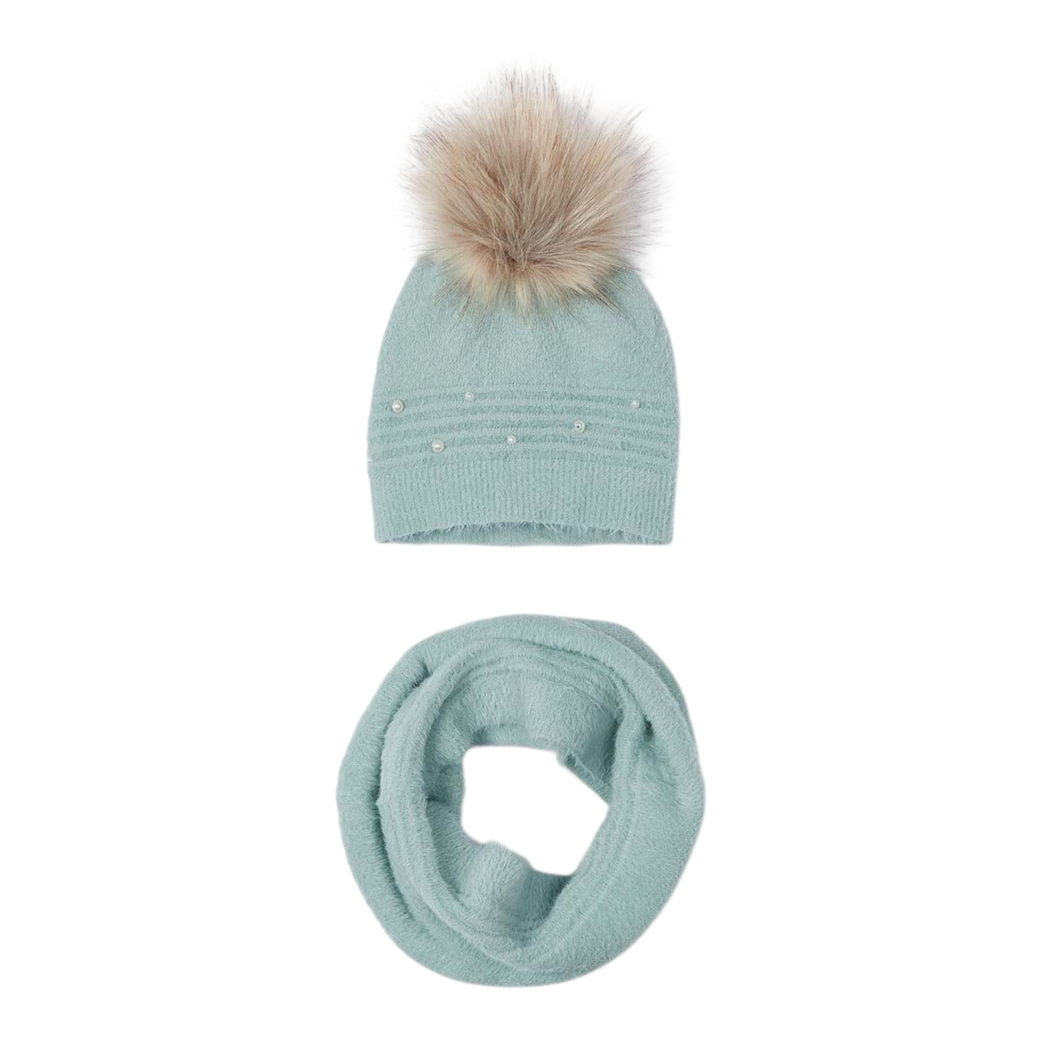 MAYORAL set cappello-scaldacollo tinta unita Verde per Bambina 10825 VERDE MAYORAL 