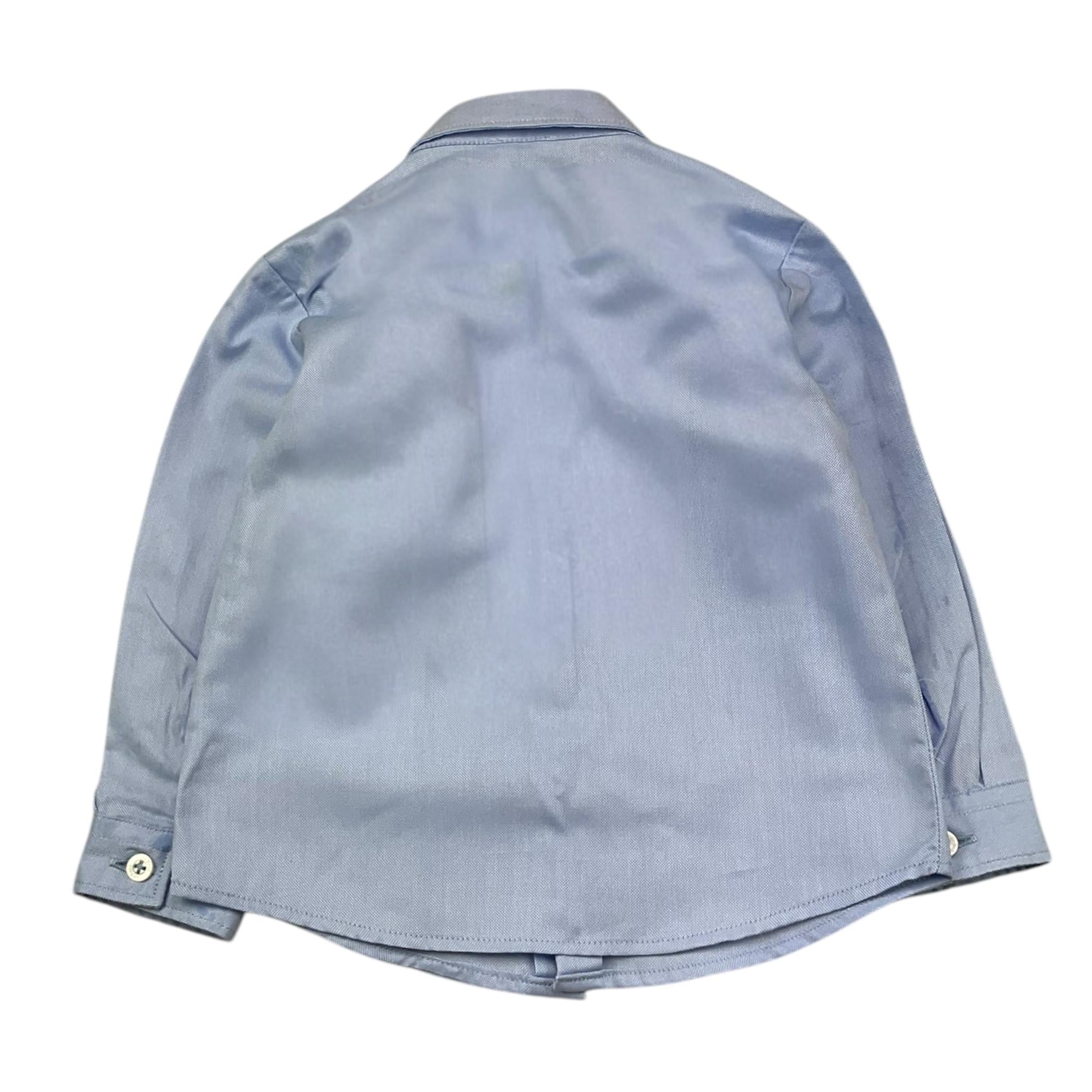 LE BEBE' camicia tinta unita con logo Azzurro per Neonato LBB5152 AZZURRO LE BEBE' 