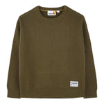 TIMBERLAND maglia girocollo tinta unita con logo Verde per Bambino T60321 VERDE TIMBERLAND 