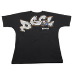 DISCLAIMER t-shirt girocollo tinta unita con logo Nero per Bambino 24IDK58217 NERO DISCLAIMER 