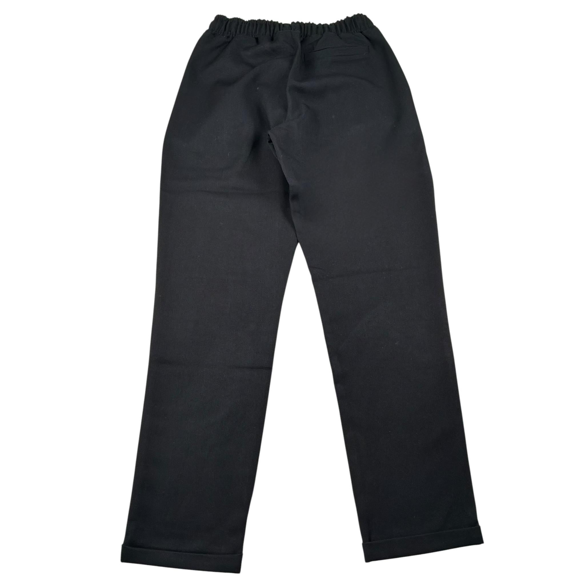Numbers Pantalone Tinta Unita con Elastico In Vita per Bambino PA103 NERO NUMBERS 