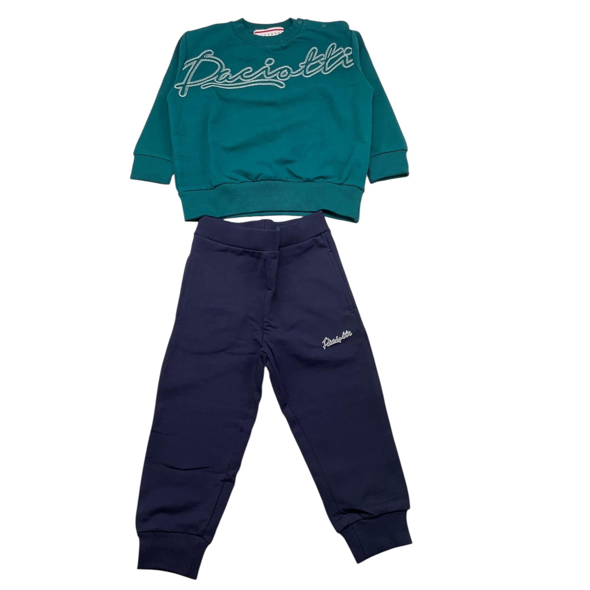 CESARE PACIOTTI completo bicolore 2pz felpa-pantalone Blu/verde per Bambino COMP5310BX BLU/VERDE CESARE PACIOTTI 