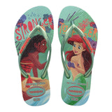 Havaianas Flip-Flops, einfarbig, mit Disney-Prinzessinnen-Muster, Grün, für Mädchen