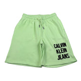 Calvin Klein Bermuda tinta unita con Stampa Verde per Bambino IB0IB01941T VERDE CALVIN KLEIN 