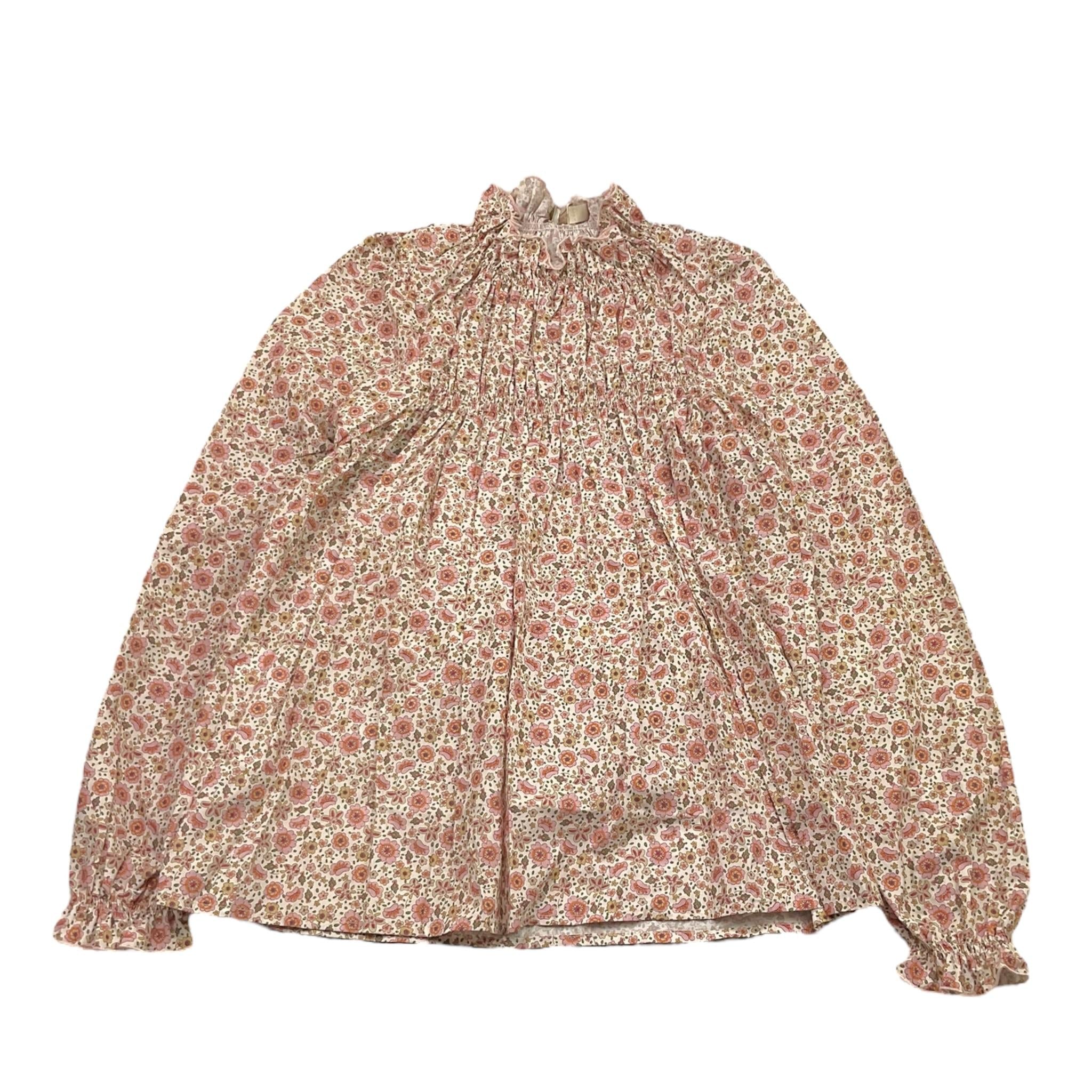 LA STUPENDERIA camicia tinta unita con fantasia fiori Rosa per Bambina TJCM82 ROSA LA STUPENDERIA 