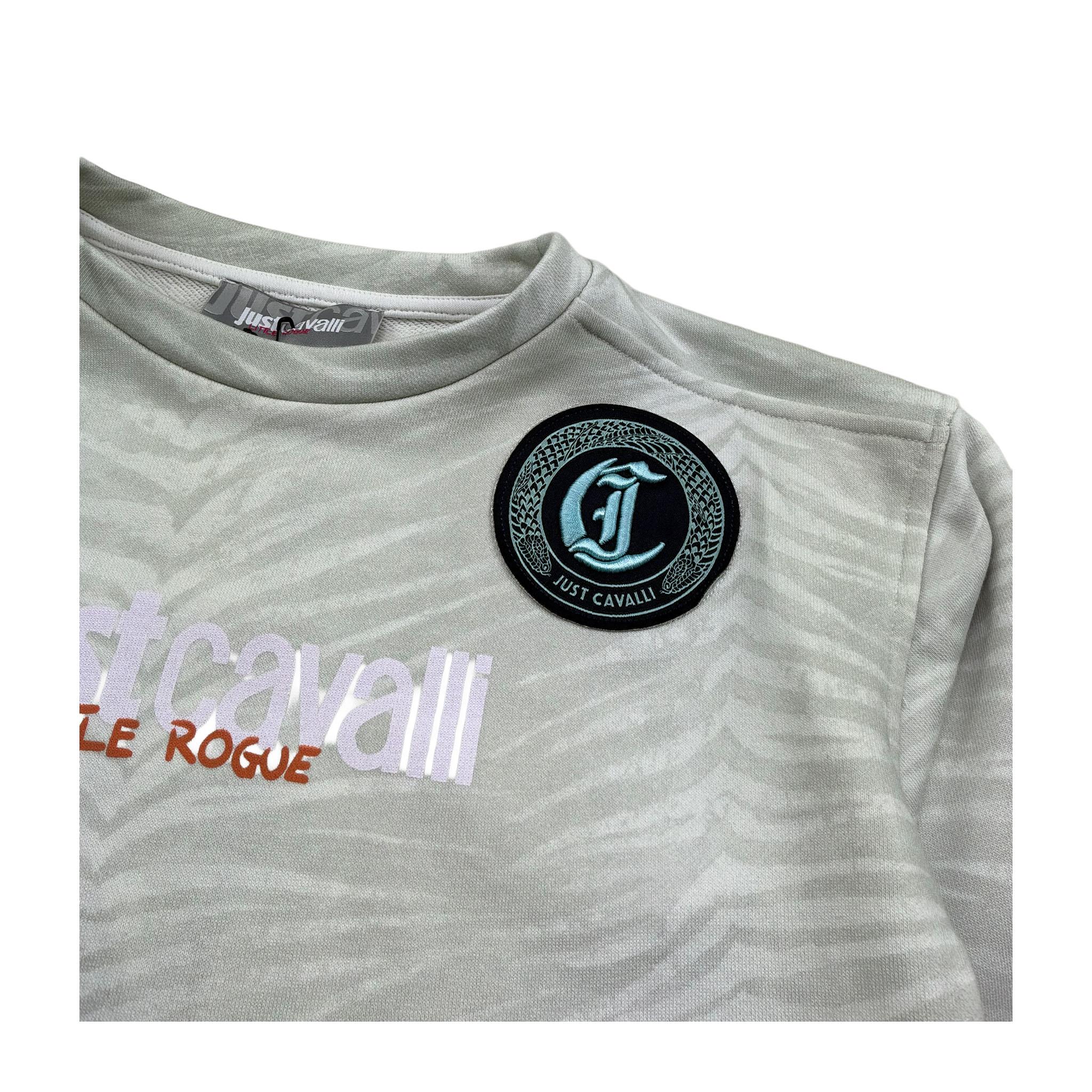 Just Cavalli Felpa Chiusa Girocollo Tinta Unita con Stampe per Bambino JGP26204FE VERDE JUST CAVALLI 