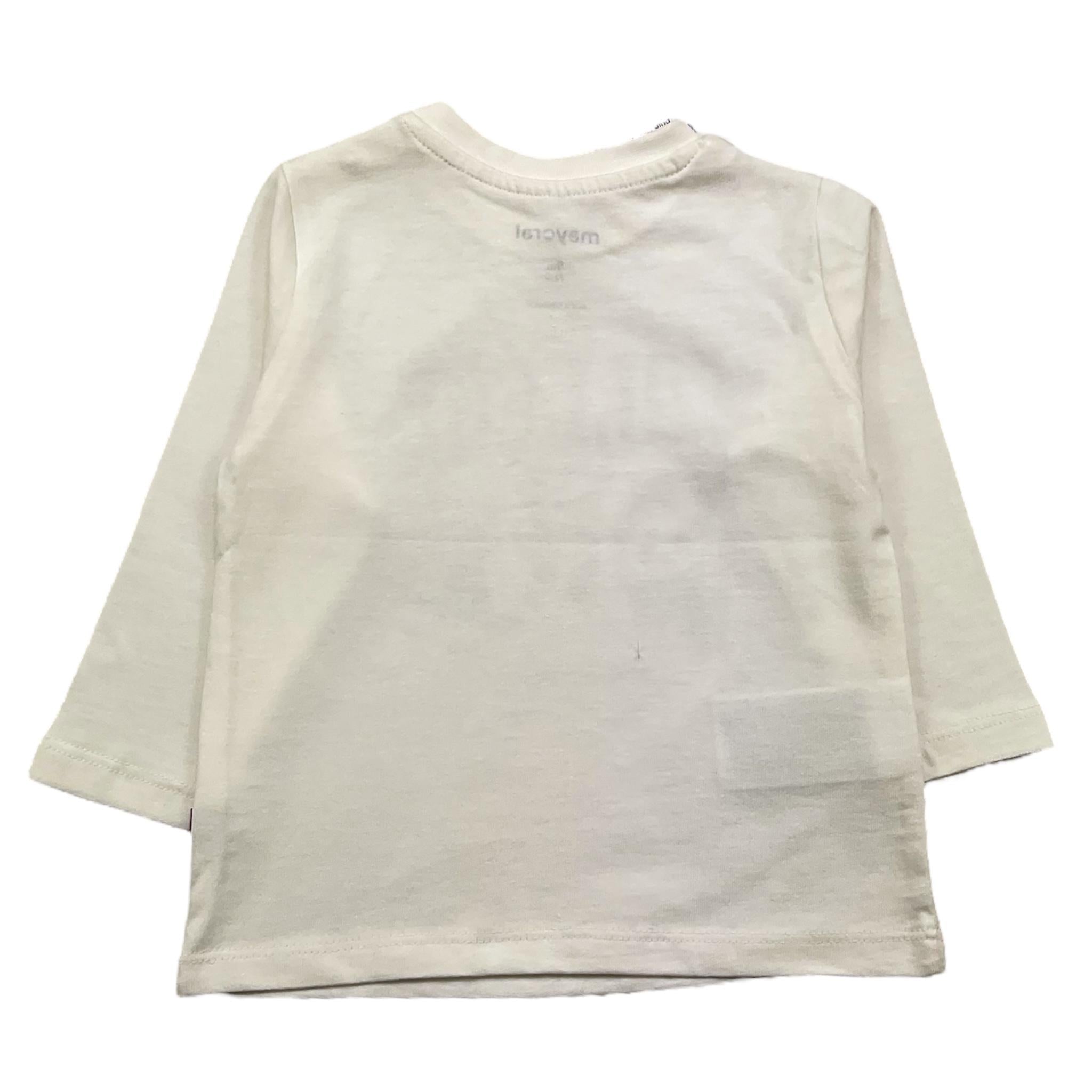 MAYORAL shirt girocollo tinta unita con stampa in contrasto Bianco per Neonato 23022 BIANCO MAYORAL 
