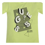 Guess T-Shirt Girocollo Tinta Unita con Stampa per Neonato N3RI16K8HM0 VERDE GUESS 