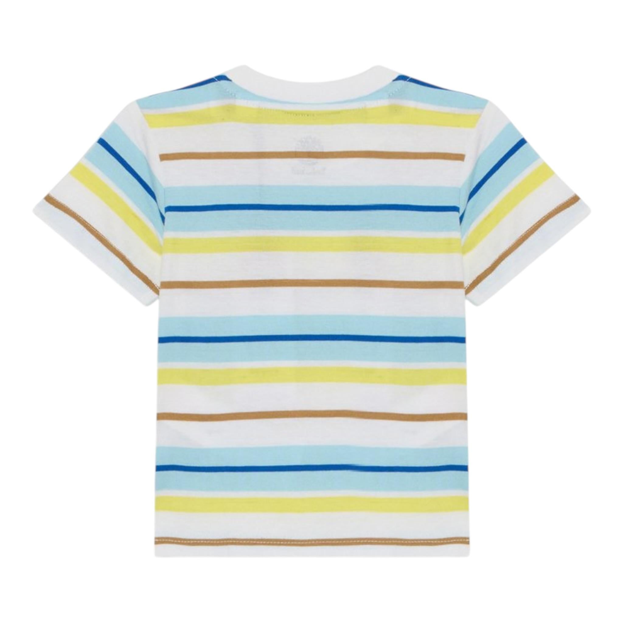 Timberland T-Shirt Tinta Unita con Fantasia A Righe per Bambino T60513NX BIANCO TIMBERLAND 