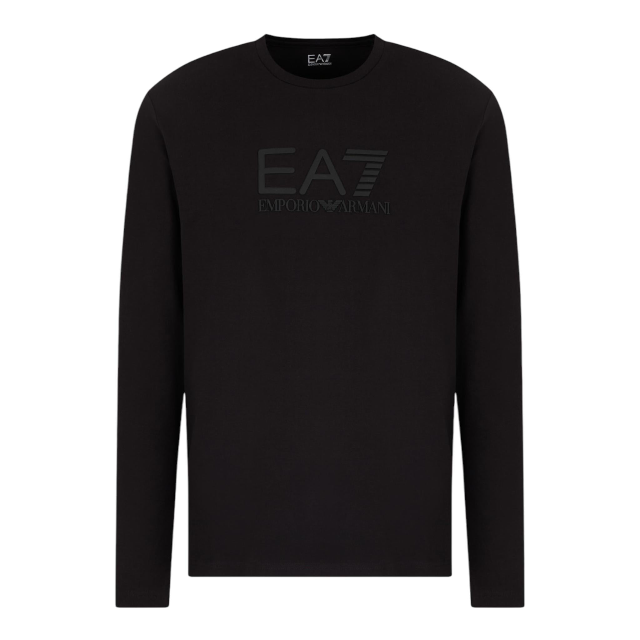 EMPORIO ARMANI shirt tinta unita girocollo con stampa Nero per Bambino 6DBT54 NERO EMPORIO ARMANI 