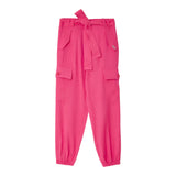 Liu Jo Einfarbige Hose mit Gürtel Fuchsie für Mädchen