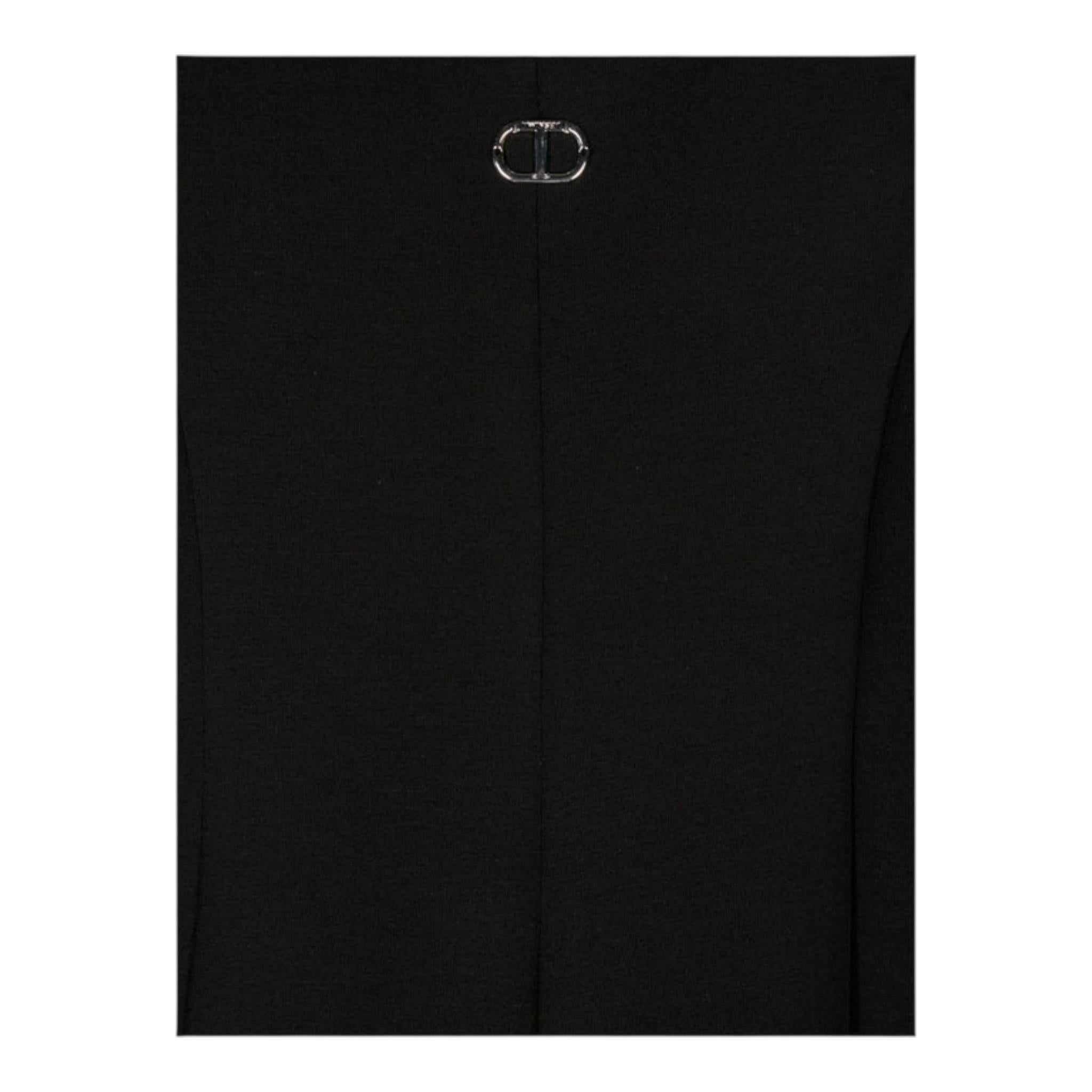 TWINSET abito tinta unita giromanica Nero per Bambina 242GJ2011X NERO TWINSET 